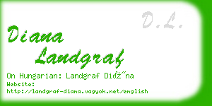 diana landgraf business card